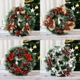thumbnail image 4 of Red Christmas Wreath For Front Door Gold Window Wall Door Christmas Decorations 2024 Garland Ornament Guirnalda Navidad, 4 of 6