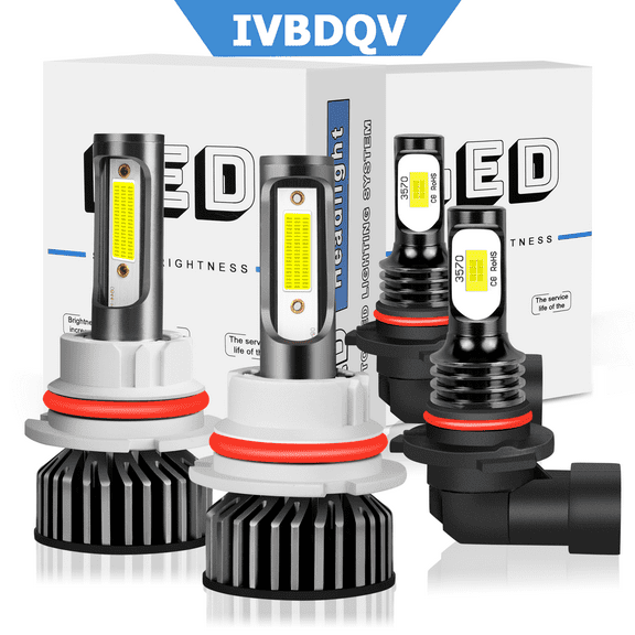 For Ford F150 1999-2003 Combo LED Headlights High Low Beam Fog Light Bulbs 4PCS