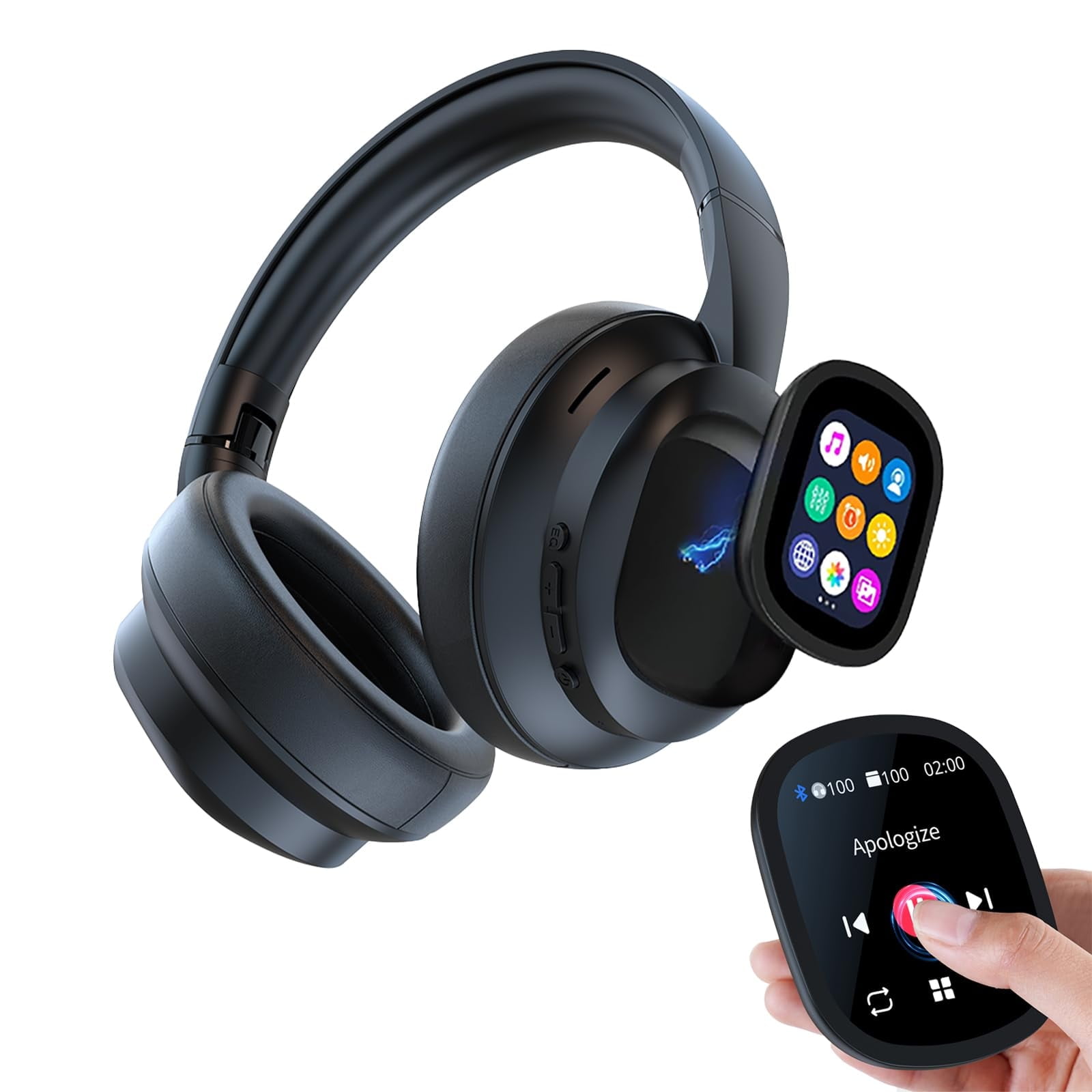 HY-X1 PRO AI Translation Wireless Headphones with Movable LCD