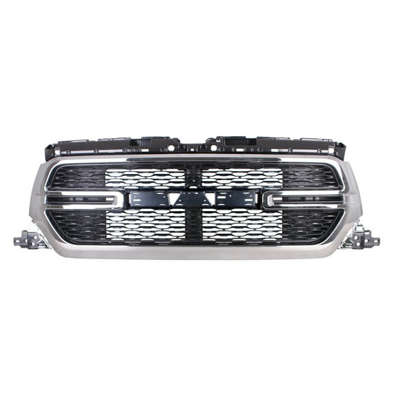 New Aftermarket  Premium Fit Chrome / Black Front Grille 68404850AA CAPA fits 2019-2022 Ram 1500 Tradesman Crew Cab Pickup 4-Door