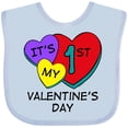 thumbnail image 3 of Inktastic 1st Valentine's Day Hearts Boys or Girls Baby Bib, 3 of 4