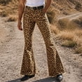 thumbnail image 2 of VeFlora Mens Bell Bottoms, Cheetah Print Bell Pants for men, 60s 70s Disco Outfits for Men Vintage Flared Jeans(Gold/S), 2 of 6