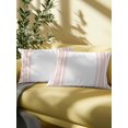 thumbnail image 5 of 1 Pack Outdoor Throw Pillow, Pink Striped Waterproof Pillow with Insert Included, Modern White Striped Abstract Art Aesthetics Decorative Accent Cushion Lumbar Pillows for Patio Porch, 12 x 20 In, 5 of 8