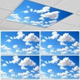 thumbnail image 1 of AIR-4 Pcs Fluorescent Light Covers for Ceiling Lights Classroom, Stylish Fluorescent Lampshades Classroom Light Covers Magnetic, Modern Ceiling Light Covers for Office, Home, Hospital (sky cloud), 1 of 4