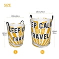 thumbnail image 5 of Bingfone Keep Calm And Travel On Waterproof Foldable Laundry Hamper Bucket With Handles For Storage Bin,Clothes Hamper (Medium), 5 of 8
