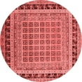 thumbnail image 1 of Ahgly Company Indoor Round Oriental Red Industrial Area Rugs, 8' Round, 1 of 4