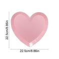 thumbnail image 3 of SLYNSHome Heart Shaped Plates Party Supplies Pink Paper Plates Disposable Love Dinner Dessert Plate Tableware for Valentines Day Anniversary Wedding, 3 of 7