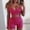 Pink, variant on Idoravan Women Sets Clothing Women Sleeveless Split 2 Piece Set Casual Short Pants Casual Yoga Outfit Sportswear