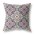 thumbnail image 2 of Mauve Blue Cloverleaf Indoor Outdoor Throw Pillow, 2 of 3