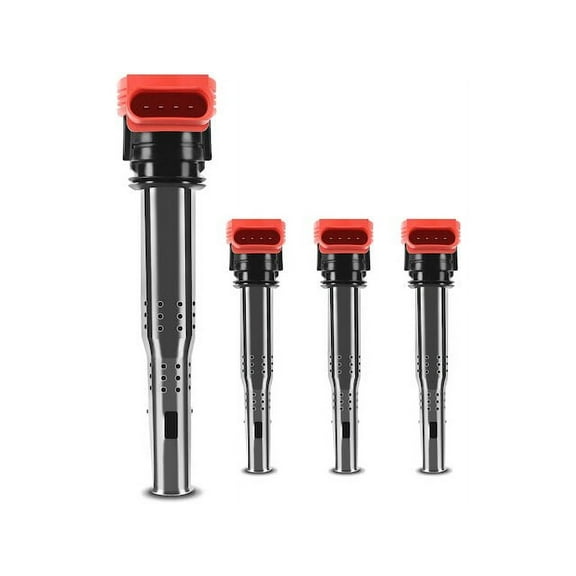 Ignition Coil Kit 4 - Compatible with 2007 - 2012 Audi A8 Quattro 2008 2009 2010 2011