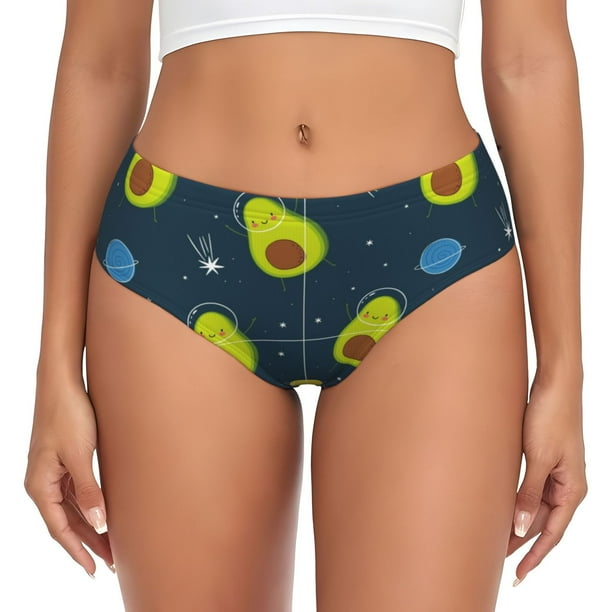 Fotbe Avocado in Space Calzones Estampados para Mujer – Ropa Interior de Algodón, Cómoda, Suave y Elástica-4X-Large