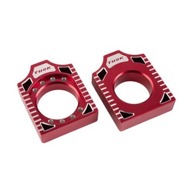 Tusk Racing Axle Block Red for Honda CR125R 2000-2007