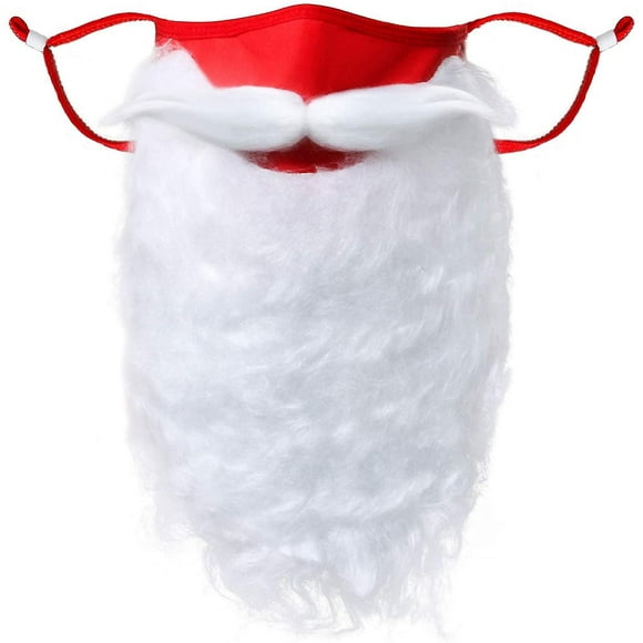 Accesorios de disfraz de barba de Papá Noel JanHm 2 uds tela rojo