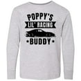 thumbnail image 3 of Inktastic Poppy's Lil' Racing Buddy with Car Silhouette Long Sleeve Youth T-Shirt, 3 of 5