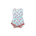 thumbnail image 1 of Sylvamorning Barboteuse pour Bébé Imprimé Flamant Rose Col Rond Sans Manches Justaucorps Combinaison, 1 of 5