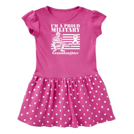 

Inktastic Proud Military Granddaughter Red Friday Gift Baby Girl Dress