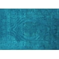 thumbnail image 1 of Ahgly Company Machine Washable Indoor Rectangle Oriental Turquoise Blue Industrial Area Rugs, 4' x 6', 1 of 4