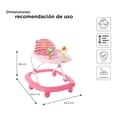 thumbnail image 2 of Andadera D'bebé Zoo Altura Ajustable Rosa, 2 of 5