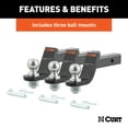 thumbnail image 5 of CURT 45057 Trailer Hitch Mounts with 2-Inch Ball & Pin, Fits 2-In Receiver, 7,500 lbs, 4-Inch Drop, 3-Pack, 5 of 6