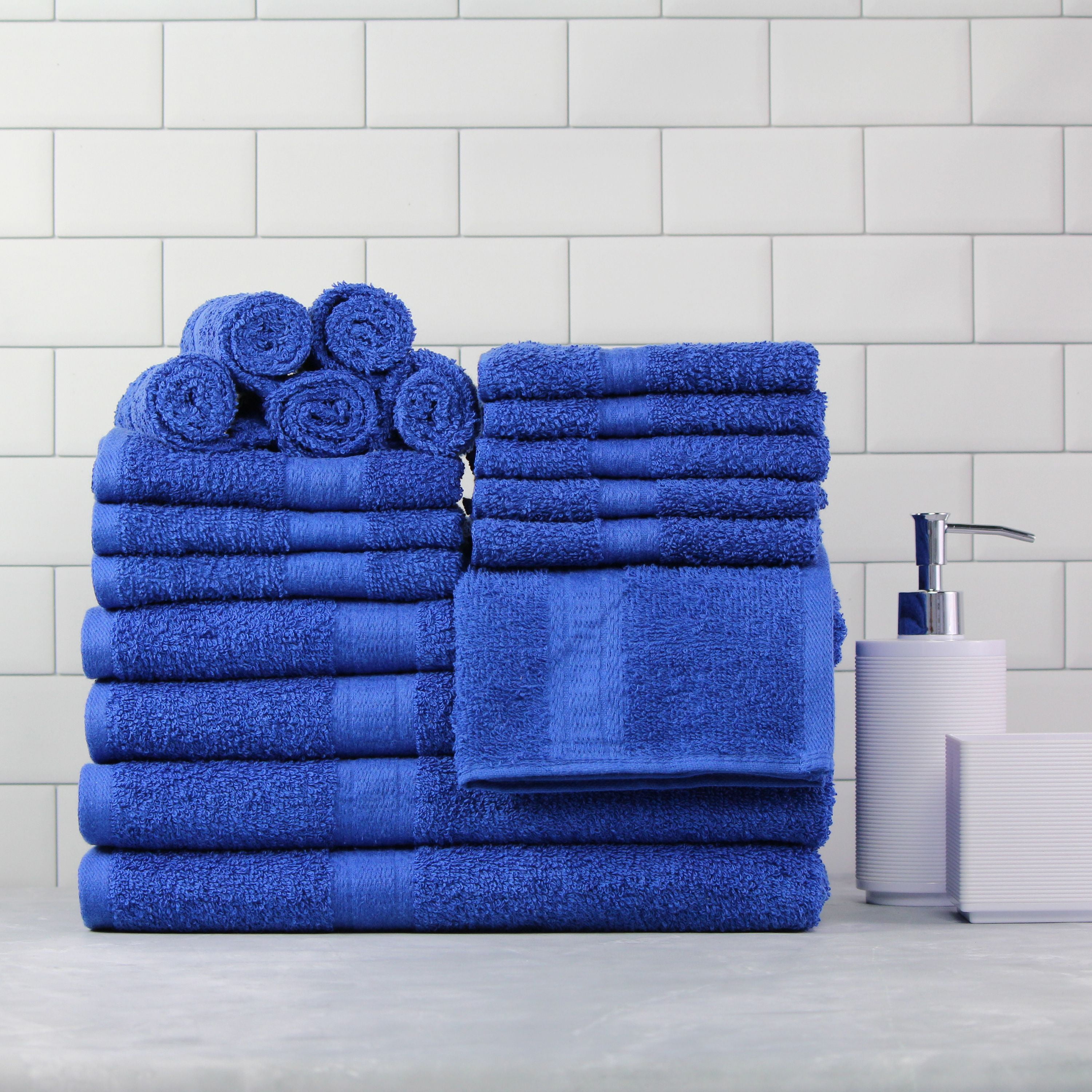 Mainstays 18-Piece Bath Towel Set, Royal Walmart.com