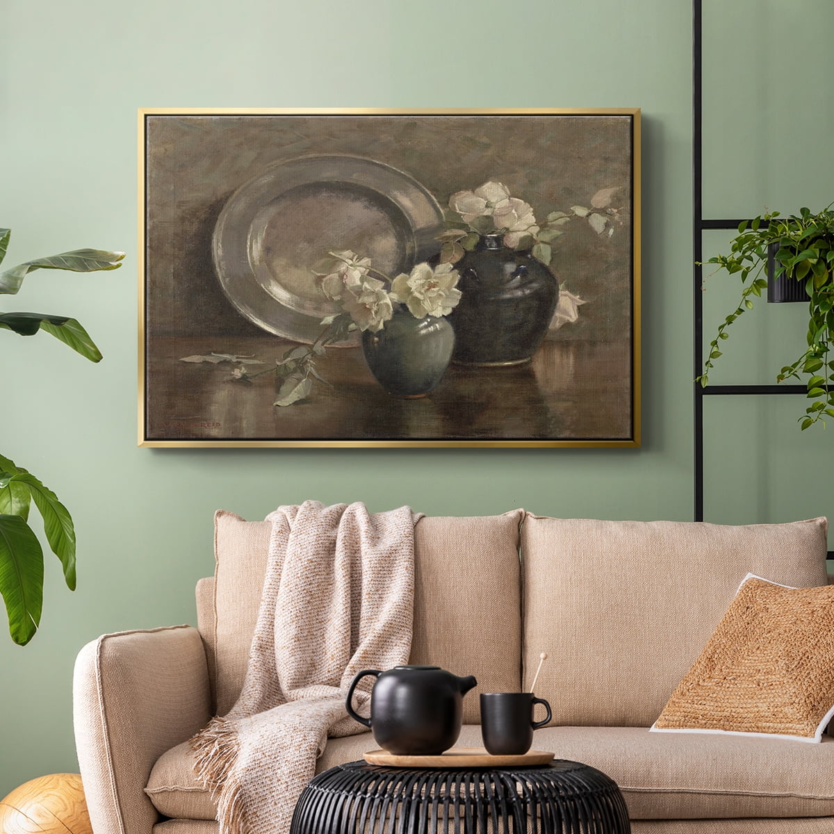 Vintage Botanical Print-XXXIV By Wexford Home Framed in Gold Wood Gallery Wrapped Canvas 27 in. x 41 in.