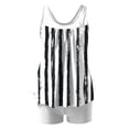 thumbnail image 5 of Ashyfjp Bathing Suits for Women Striped Scoop Neck Tankini Top with Swim Shorts Womens Modest Two-piece Swimsuit, Size S-XXL, 5 of 5