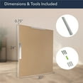 thumbnail image 6 of Head West Brushed Chrome Framed Bathroom Mirror - Beveled Edge Rectangle Vanity Mirror - Modern Living Room Accent and Home Decor with Vertical and Horizontal Mount - 24" x 30", 6 of 9