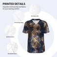 thumbnail image 4 of Daiia Watercolor Snake Skin Mens Baseball Jersey Button Down Shirts Short Sleeve Sports Uniforms-XX-Large, 4 of 9