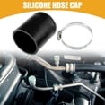 thumbnail image 2 of Unique Bargains 1 Set 65mm 2.56" ID Silicone Hose Cap W/ Clamp Intake Vacuum Hose End Plug for Car Silicone Black, 2 of 7