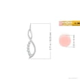 thumbnail image 3 of ANGARA Lab Grown Diamond Infinity Swirl Journey Pendant for Women in 14K White Gold (Size-1.4mm| Color-F-G| Clarity-VS) | Anniversary, Jewelry Gift for Women | Lab-Grown Diamond Necklace, 3 of 6
