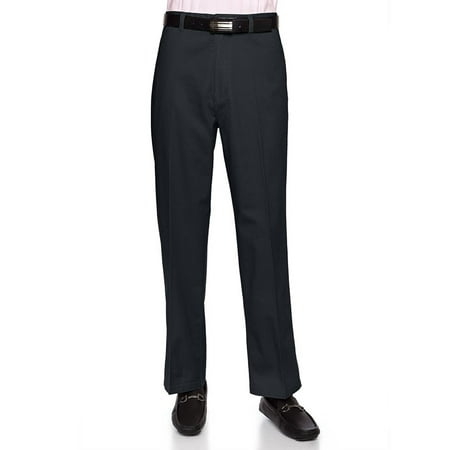 AKA Men's Flat-Front Traditional Fit Cotton Twill Pants - Walmart.com