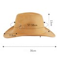 thumbnail image 7 of Travelwant Western Cowboy & Cowgirl Hat Pinch Front Wide Brim Style, 7 of 7