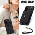 thumbnail image 2 of Samsung Galaxy S21+ Funda Protectora con Bloqueo para Billetera Funda con Tapa Magnética Bolsillo con Ranuras para Múltiples Tarjetas con Correa para el Hombro y Correa para la Muñeca Desmontables, 2 of 7