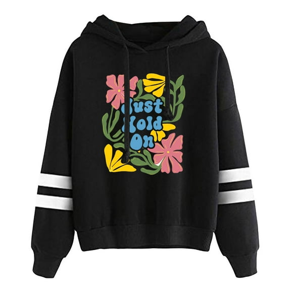 Katy Nichole Just Hold On Hoodie Sweatshirt Men's Women's Casual Pullover Streetwear Daily Wear