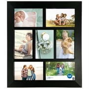 Mainstays 7-Opening 4" x 6" Wide Bevel Black Collage Picture Frame