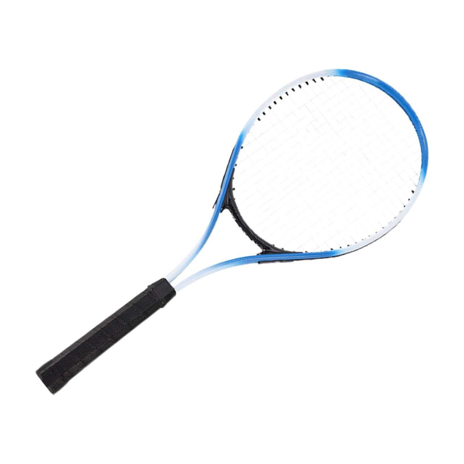 Lightweight Adults Tennis Racket Training Gear Professional Women Men Aluminum Alloy Racket Non Slip Racquet for Beginners Sports Blue