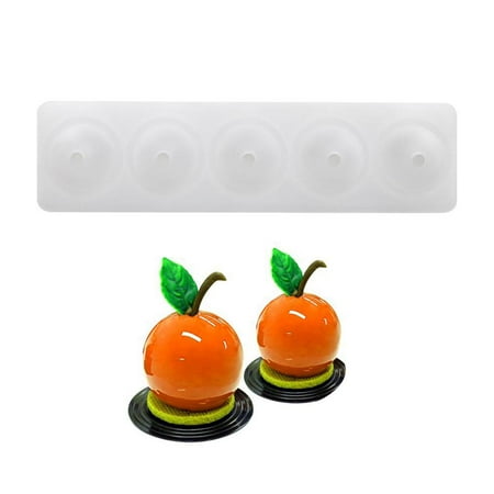 

5-Cavity Silicone Mold Round Cake Mold Baking Tool for DIY Soap Jelly Muffin Dessert