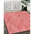 thumbnail image 2 of Ahgly Company Indoor Round Patterned Light Coral Pink Area Rugs, 6' Round, 2 of 6