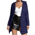 thumbnail image 2 of FDGIU Women's Hood Mid Length Quilted Puffer Coat, Full Zip Snap Button Lightweight Padded Jacket with Side Pockets for 2026 Fall Winter Travel Daily Layering, 2 of 8