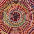 thumbnail image 6 of SAFAVIEH Cape Cod Kyle Geometric Area Rug, Red/Multi, 4' x 4' Round, 6 of 6