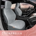thumbnail image 3 of Carbella Gray Faux Fur Front Seat Covers for Cars Trucks SUV, Soft Faux Sheepskin Car Seat Covers for Front Seats, 3 of 8