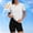 White, variant on ZGRBOU Soft Workout Tops for Women UPF 50  Sun Protection Athletic Shirts Short Sleeve Curved Hem Basic Running Tee Shirts