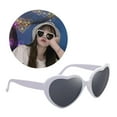 thumbnail image 6 of fenteer 5xSpecial Effects Heart Shaped Sunglasses Love Fashion Eyewear for Party White 5 Pcs, 6 of 8