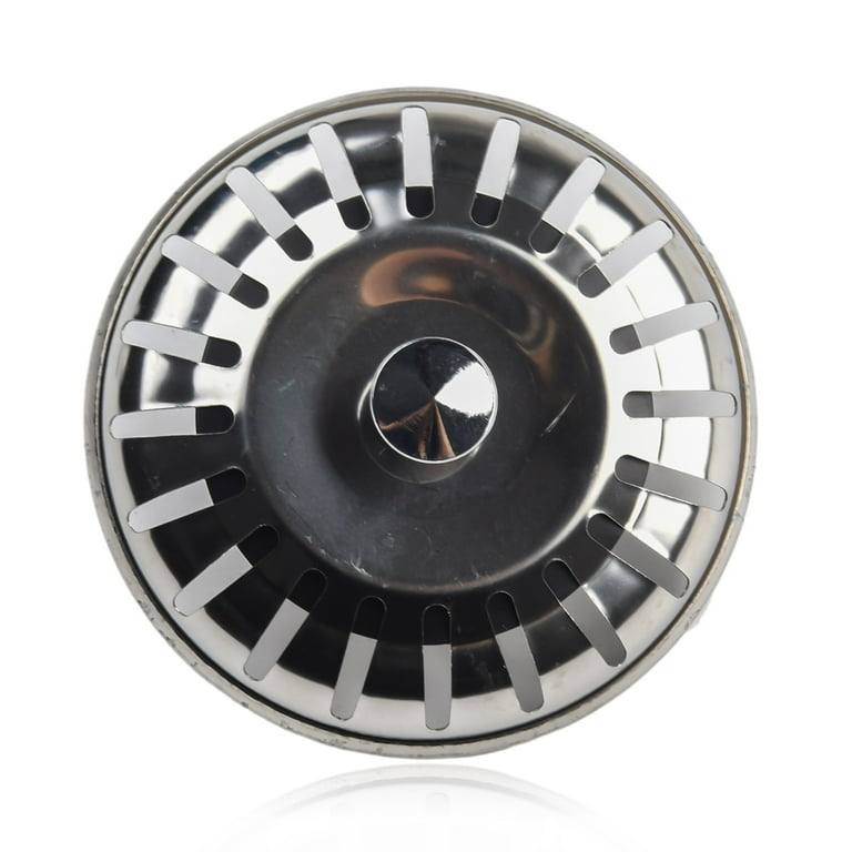 84mm Premium Stainless Steel Kitchen Sink Drain Plug & Strainer - Double Polished, Modern Design