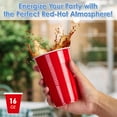thumbnail image 3 of 240 Pack 16 oz Disposable Plastic Cups, Red Party Plastic Cups for Parties, Picnics and BBQ, 3 of 8