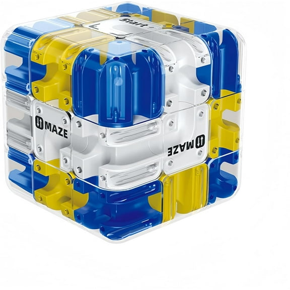 3D Maze Cube Puzzle, 2-in-1 Twist & Roll Brain Teaser Toys, Mind Teaser Challenge Game, Cultivate Logical Thinking