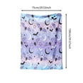thumbnail image 3 of Bat Throw Blanket Halloween Decor - Soft Plush Purple Cozy Blanket for Couch Sofa Living Room Lightweight All Season Travel Blanket for Women Men Adults Flannel Decorative Throw, 3 of 7