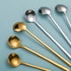 thumbnail image 2 of Ounissouiy 8 piezas cuchara agitadora de acero inoxidable café té agitador mango largo cubiertos vajilla reutilizable cocina café comer Mostrada Plata 13cm Ounissouiy HA071101-01, 2 of 6