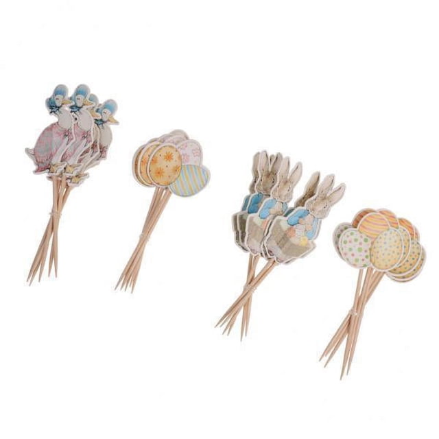 5-31 Pack lindo huevo de huevo topcake topper festival festival palitos de comida 22 piezas
