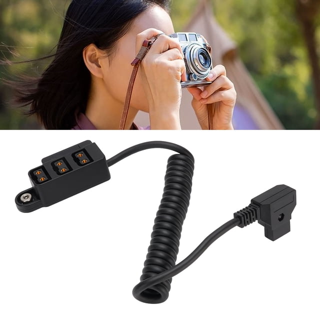 D Tap Splitter Hub, Efficient LED Digital Display Plug and Play D Tap Splitter Cable for Camera Battery